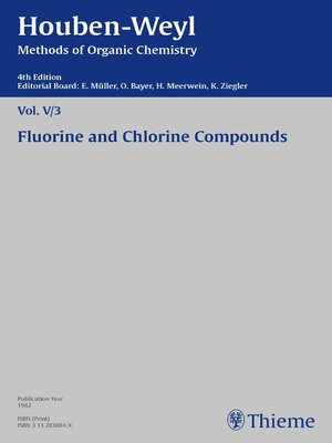 cover image of Houben-Weyl Methods of Organic Chemistry Volume V/3